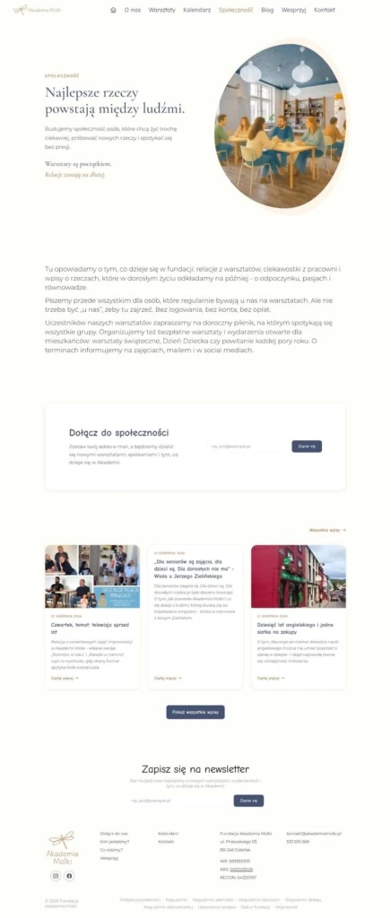 Akademia Molki - Strona internetowa, strona 6 z 11