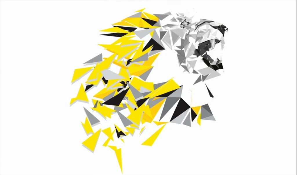 Lion - Animacja logo w stylu low poly, obraz 3 z 3
