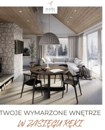 Ulotka Molki Design o usługach projektowania wnętrz