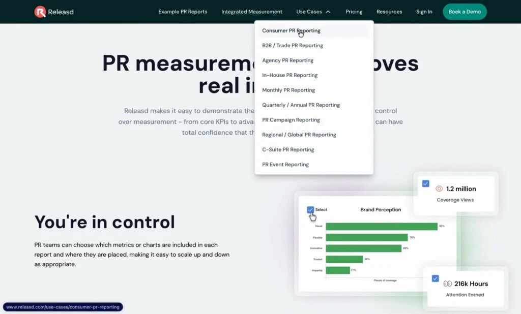 Releasd - Strona marketingowa aplikacji do raportów PR, strona 3 z 3