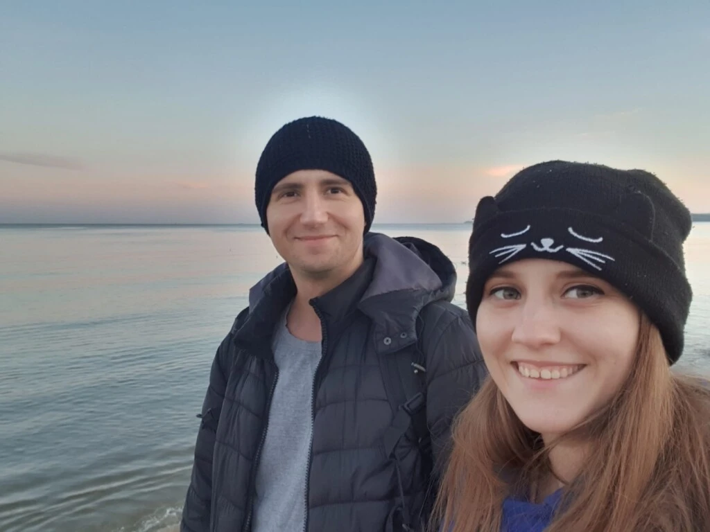 Agata i Patryk nad morzem